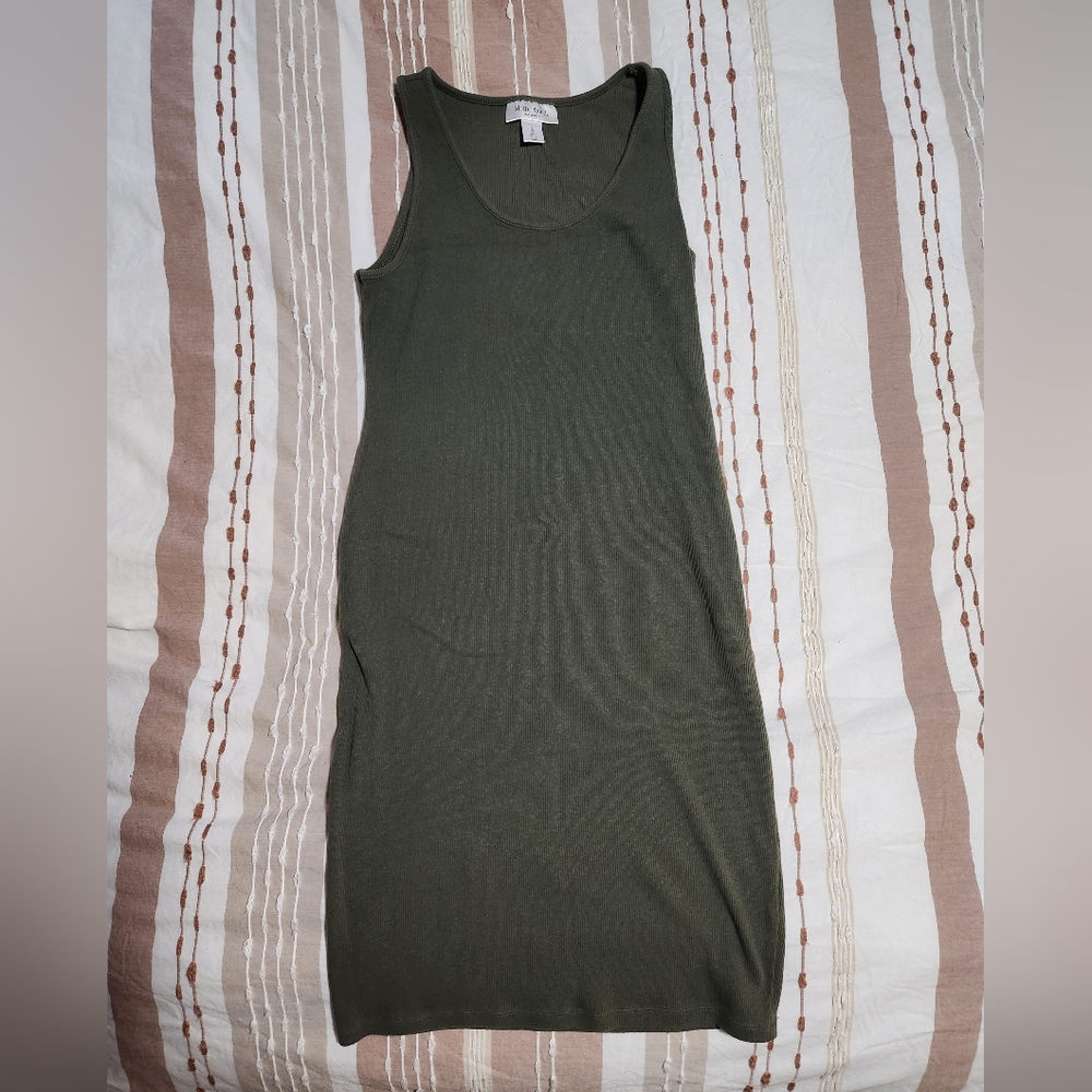 Small Motherhood Maternity Green Ribbed Dress